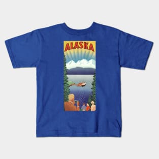 Vintage Travel Poster from Alaska Kids T-Shirt